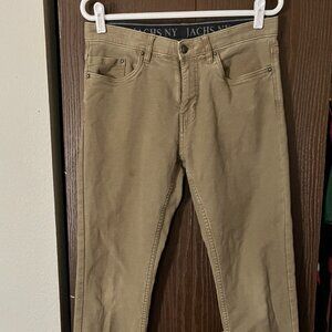 JACHS NY Mens 32x29 Khaki Slim Straight Pants Cotton Stretch Casual